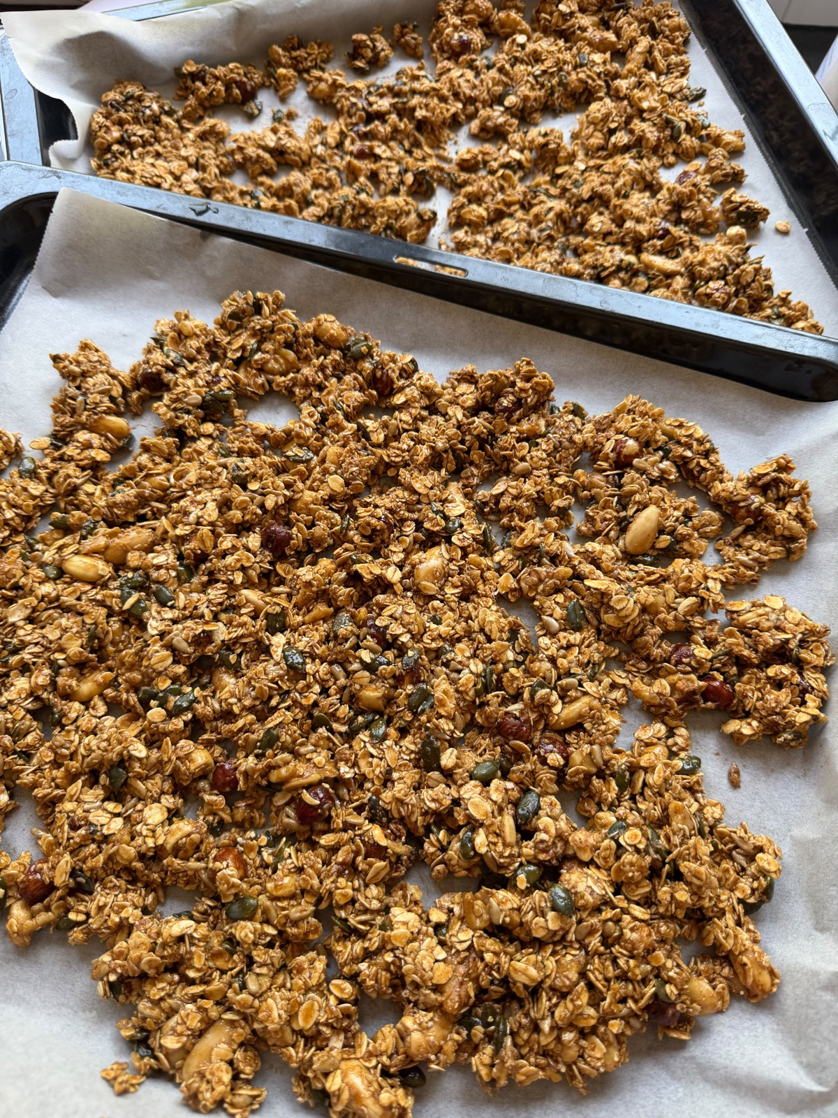 Granola op de bakplaat